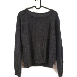 ROOTS | Ladied Blue Overlap Sweater XL